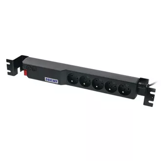 19" Acar 504WF 5x230V-5m črna preklopna zaščita 19" Acar 504WF 5x230V-5m črna preklopna zaščita