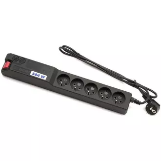 19" Acar 504WF 5x230V-5m črna preklopna zaščita 19" Acar 504WF 5x230V-5m črna preklopna zaščita