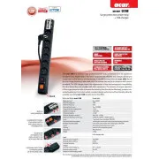 Acar USB 3m kabel 6 vtičnic 2xUSB zaščita pred izklopom črna