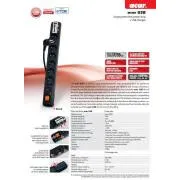 Acar USB 3m kabel 6 vtičnic 2xUSB zaščita pred izklopom črna