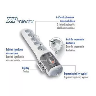 Razdelilna plošča ACAR XProtector/3m 5x220V bela