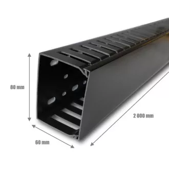 KABELSKI MANAGER 2U 60x80 (2M) ČERNA KABELSKI MANAGER 2U 60x80 (2M) ČERNA