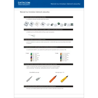 DATACOM UTP dvojna vtičnica 45 stopinj - Cat5e