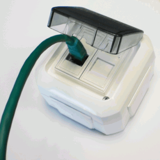 ABB podatkovna vtičnica OUTDOOR IP54 STP CAT5E 2xRJ45