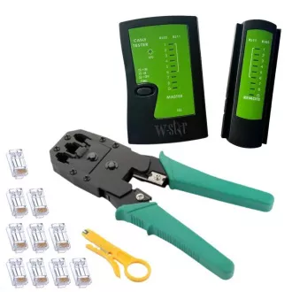 W-Star Set omrežnega orodja WS193, UTP tester, klešče RJ45 RJ11, odbojniki, 10x RJ45 W-Star Set omrežnega orodja WS193, UTP tester, klešče RJ45 RJ11, odbojniki, 10x RJ45