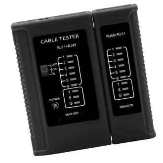 W-Star UTP Tester WS468BK, RJ45, RJ11, STP, Cat5e, Cat7, vse črno W-Star UTP Tester WS468BK, RJ45, RJ11, STP, Cat5e, Cat7, vse črno
