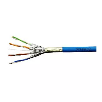 Kabel F/FTP Cat.6a 500 MHz 4x2xAWG23, LS0H blue, Dca, 500m