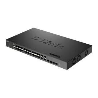 D-Link DXS-3410-32SY/E 10G upravljivi stikalnik 3. plasti z možnostjo združevanja v stolp, 28x 10G SFP , 4x 25G SFP28