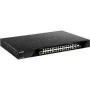D-Link DGS-1520-28MP 20 vrat GE PoE   4 vrata 2,5 GE PoE   2 vrata 10GE   2 vrata SFP  Smart Man. Stikalo
