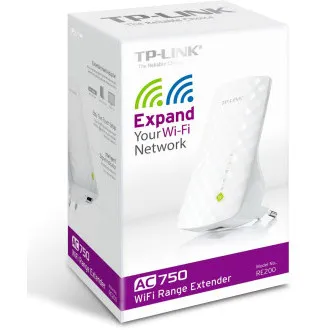 TP-Link RE200 AC750 dvopasovni razširjevalnik dometa Wi-Fi/AP, 3 notranje antene, 1x10/100 RJ45, urnik napajanja TP-Link RE200 AC750 dvopasovni razširjevalnik dometa Wi-Fi/AP, 3 notranje antene, 1x10/100 RJ45, urnik napajanja