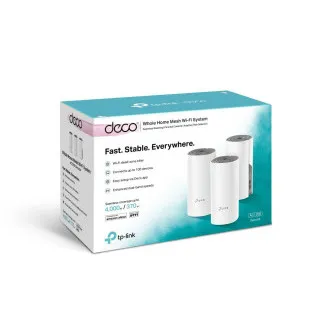 TP-Link AC1200 Celodomski brezžični omrežni sistem WiFi Deco E4 (3 pakiranja), 2x10/100 RJ45 - Rabljeno