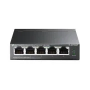 TP-Link TL-SF1005P 5x10/100 (4xPOE) 67 W namizni jekleni stikalo za CCTV