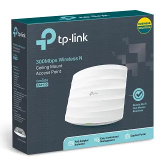 TP-Link EAP110 N300 WiFi dostopna točka za montažo na strop ali steno Omada SDN TP-Link EAP110 N300 WiFi dostopna točka za montažo na strop ali steno Omada SDN