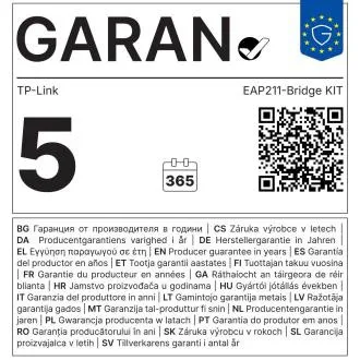 TP-Link EAP211-Bridge KIT 5 GHz AC867 dostopna točka za notranjo in zunanjo uporabo TP-Link EAP211-Bridge KIT 5 GHz AC867 dostopna točka za notranjo in zunanjo uporabo