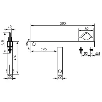 Nosilec dimnika OK-50W13 - brez vrtanja