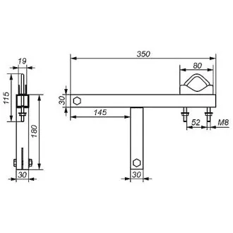 Nosilec dimnika OK-50W13 - brez vrtanja Nosilec dimnika OK-50W13 - brez vrtanja