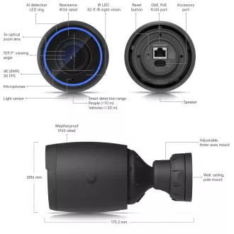 Ubiquiti UVC-AI-Pro - UniFi Protect Camera AI Professional črna