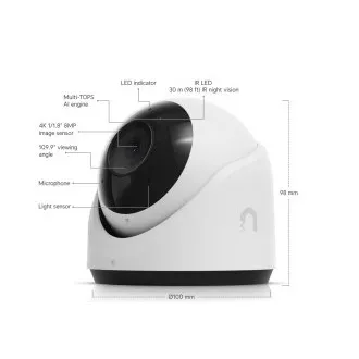 Ubiquiti UVC-G6-Turret-W - UniFi Protect G6 Turret, bela Ubiquiti UVC-G6-Turret-W - UniFi Protect G6 Turret, bela