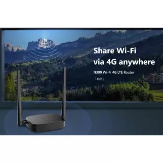 Tenda 4G05 Wi-Fi N300 4G/3G LTE usmerjevalnik, 2x WAN/LAN, 1x nanoSIM, IPv6, VPN, LTE Cat.4, CZ App Tenda 4G05 Wi-Fi N300 4G/3G LTE usmerjevalnik, 2x WAN/LAN, 1x nanoSIM, IPv6, VPN, LTE Cat.4, CZ App