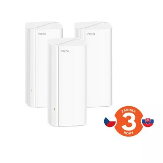 Tenda Nova EX12 (3 paketi) WiFi6 AX3000 Mesh Gigabit sistem, 9xGLAN/GWAN, WPA3, VPN, aplikacija SMART CZ