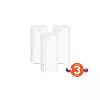 Tenda Nova EX12 (3 paketi) WiFi6 AX3000 Mesh Gigabit sistem, 9xGLAN/GWAN, WPA3, VPN, aplikacija SMART CZ