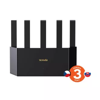 Tenda TX2L Pro AX1500 WiFi 6 Mesh Router, 1x GWAN, 3x GLAN, IPv6, 5x 6dBi antena, WPA3, CZ App