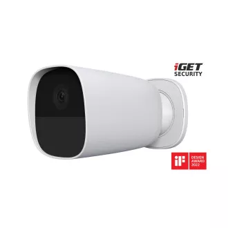 iGET SECURITY EP26 White - Baterijska kamera WiFi FullHD, IP65, zvok, samostojna in za alarm M5-4G CZ