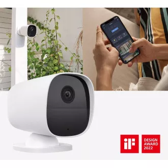 iGET SECURITY EP26 White - Baterijska kamera WiFi FullHD, IP65, zvok, samostojna in za alarm M5-4G CZ