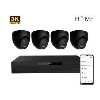 iGET HOME N85P4 - kamera NVR PoE z ločljivostjo 3K, 8CH NVR   4x kamera z zvokom, IR in LED