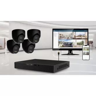 iGET HOME N85P4 - kamera NVR PoE z ločljivostjo 3K, 8CH NVR   4x kamera z zvokom, IR in LED