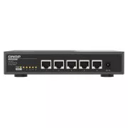 Stikalo QNAP QSW-3205-5T (5x 10GbE, pasivno hlajenje, podpora 100M/ 1G/ 2,5G/ 5G in 10G)