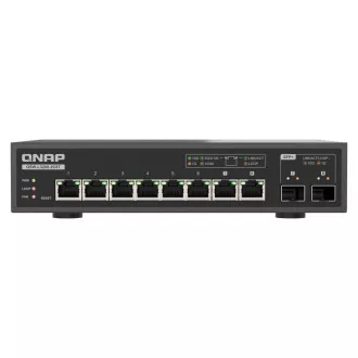 QNAP stikalo QSW-L3208-2C6T (6x 10GbE port, 2x 10G SFP /NBASE-T Combo, Lite Managed)