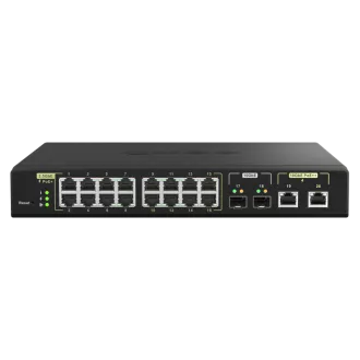 Upravljano stikalo QNAP QSW-M2116P-2T2S (16x 2,5GbE PoE  RJ45 / 2x 10GbE RJ45 PoE   / 2x 10GbE SFP )