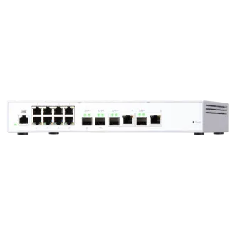 QNAP-ov upravljani stikalo QSW-M408-2C (12 vrat: 8x gigabitnih vrat   4x 10G SFP  / 2x 10GbE kombinirana vrata)