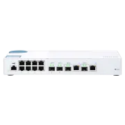 QNAP-ov upravljani stikalo QSW-M408-2C (12 vrat: 8x gigabitnih vrat   4x 10G SFP  / 2x 10GbE kombinirana vrata)