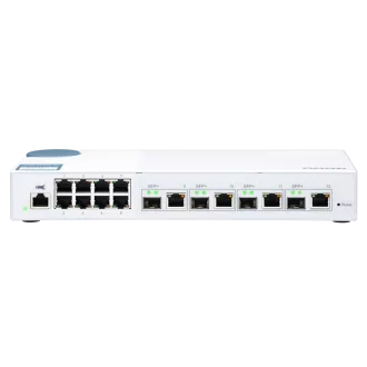 Upravljano stikalo QNAP QSW-M408-4C (12 vrat: 8x gigabitna vrata   4x kombinirana vrata 10G SFP  / 10GbE)