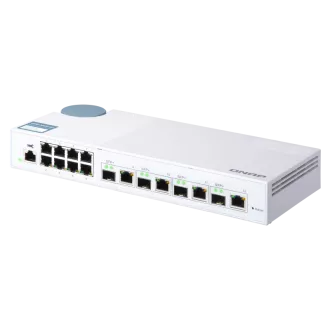 Upravljano stikalo QNAP QSW-M408-4C (12 vrat: 8x gigabitna vrata   4x kombinirana vrata 10G SFP  / 10GbE)