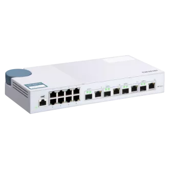 Upravljano stikalo QNAP QSW-M408-4C (12 vrat: 8x gigabitna vrata   4x kombinirana vrata 10G SFP  / 10GbE)