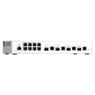 Upravljano stikalo QNAP QSW-M408-4C (12 vrat: 8x gigabitna vrata   4x kombinirana vrata 10G SFP  / 10GbE)