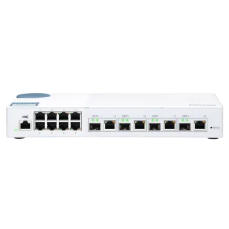 Upravljano stikalo QNAP QSW-M408-4C (12 vrat: 8x gigabitna vrata 4x kombinirana vrata 10G SFP / 10GbE) Upravljano stikalo QNAP QSW-M408-4C (12 vrat: 8x gigabitna vrata 4x kombinirana vrata 10G SFP / 10GbE)