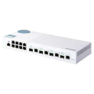 Upravljano stikalo QNAP QSW-M408-4C (12 vrat: 8x gigabitna vrata 4x kombinirana vrata 10G SFP / 10GbE) Upravljano stikalo QNAP QSW-M408-4C (12 vrat: 8x gigabitna vrata 4x kombinirana vrata 10G SFP / 10GbE)