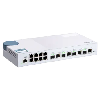 Upravljano stikalo QNAP QSW-M408-4C (12 vrat: 8x gigabitna vrata 4x kombinirana vrata 10G SFP / 10GbE) Upravljano stikalo QNAP QSW-M408-4C (12 vrat: 8x gigabitna vrata 4x kombinirana vrata 10G SFP / 10GbE)