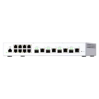 Upravljano stikalo QNAP QSW-M408-4C (12 vrat: 8x gigabitna vrata 4x kombinirana vrata 10G SFP / 10GbE) Upravljano stikalo QNAP QSW-M408-4C (12 vrat: 8x gigabitna vrata 4x kombinirana vrata 10G SFP / 10GbE)