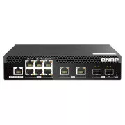 Upravljano stikalo QNAP QSW-M2106R-2S2T (6x 2,5GbE RJ45, 2x 10GbE RJ45, 2x 10GbE SFP , majhna širina)