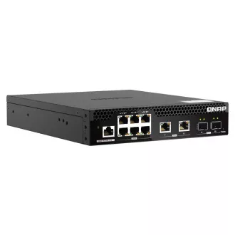 Upravljano stikalo QNAP QSW-M2106R-2S2T (6x 2,5GbE RJ45, 2x 10GbE RJ45, 2x 10GbE SFP , majhna širina)