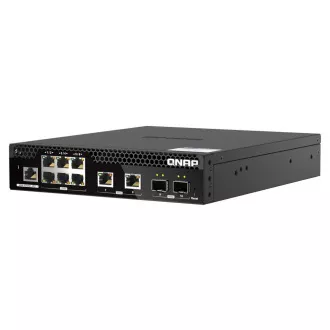 Upravljano stikalo QNAP QSW-M2106R-2S2T (6x 2,5GbE RJ45, 2x 10GbE RJ45, 2x 10GbE SFP , majhna širina)