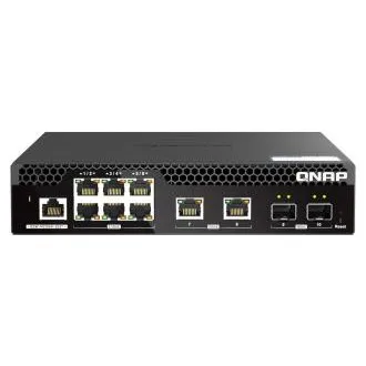 Upravljano stikalo QNAP QSW-M2106R-2S2T (6x 2,5GbE RJ45, 2x 10GbE RJ45, 2x 10GbE SFP , majhna širina) Upravljano stikalo QNAP QSW-M2106R-2S2T (6x 2,5GbE RJ45, 2x 10GbE RJ45, 2x 10GbE SFP , majhna širina)