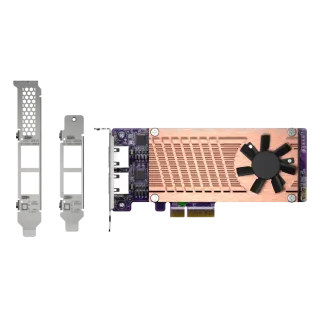 Serija QNAP QM2, 2 reži PCIe 2280 M.2 SSD, PCIe Gen3 x 4 , 2 x vrata Intel I225LM 2,5GbE NBASE-T