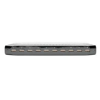 Polnilna postaja USB s prostorom za shranjevanje, izhod 10x 12V, 8A, 96W, napajalni kabel Schuko