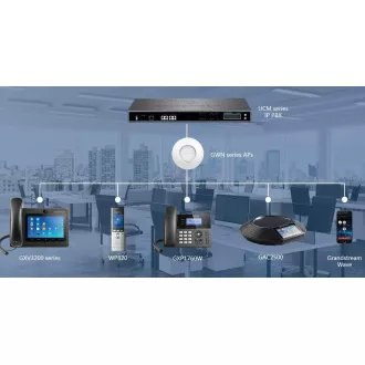 Grandstream WP820 WiFi IP telefon, 2,4-palčni zaslon, 2 računa SIP, video, BT, Micro USB, Handover